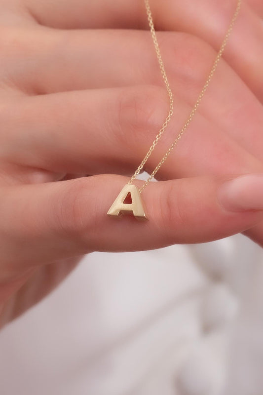 Alphabet Letter A Initial Necklace