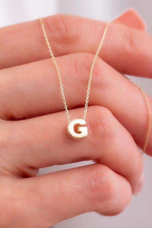 Alphabet Letter G Initial Necklace