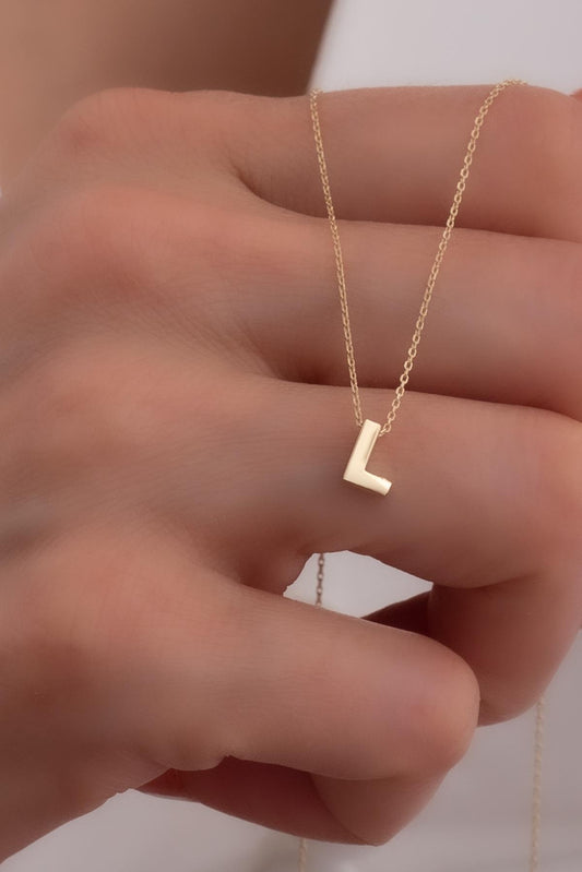 Alphabet Letter L Initial Necklace