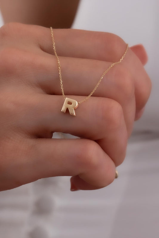 Alphabet Letter R Initial Necklace